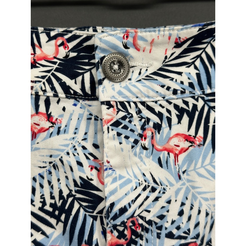 Christopher & Banks‎ Women's 12P Skort Pink Flamingo White Blue Leaf Tennis Golf - Picture 2 of 6